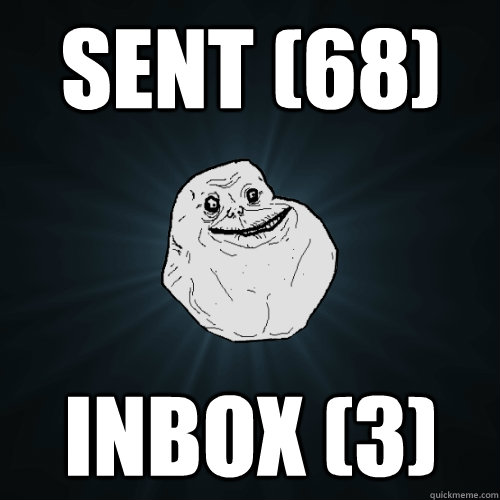 Sent (68) Inbox (3)  Forever Alone