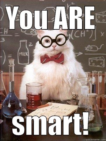 My name is Emcee. Last name Squared. - YOU ARE SMART! Chemistry Cat