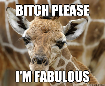 BITCH PLEASE I'M FABULOUS  Fab Giraffe
