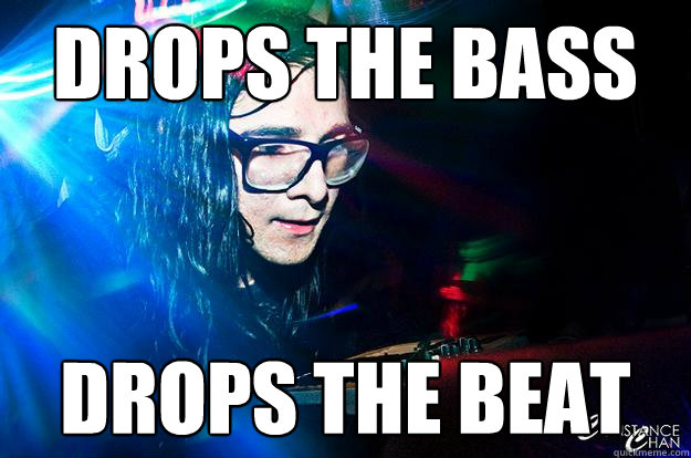 DROPS THE BASS DROPS THE BEAT  Dubstep Oblivious Skrillex