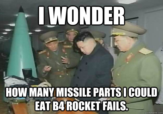 I wonder how many missile parts i could eat b4 rocket fails. - I wonder how many missile parts i could eat b4 rocket fails.  Misc