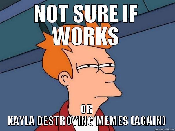 NOT SURE IF WORKS OR KAYLA DESTROYING MEMES (AGAIN) Futurama Fry