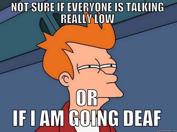 NOT SURE IF EVERYONE IS TALKING REALLY LOW OR IF I AM GOING DEAF Futurama Fry