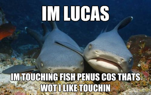 im lucas im touching fish penus cos thats wot i like touchin  Compassionate Shark Friend