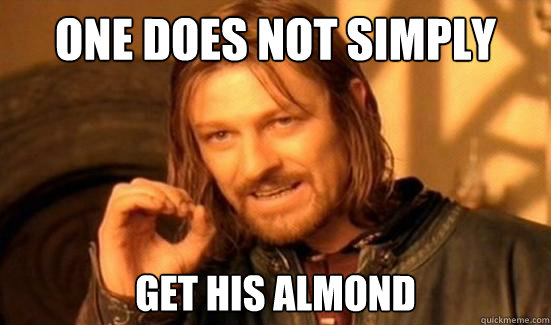 One Does Not Simply get his almond  Boromir
