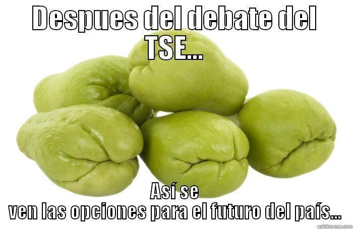 DESPUES DEL DEBATE DEL TSE... ASÍ SE VEN LAS OPCIONES PARA EL FUTURO DEL PAÍS... Misc