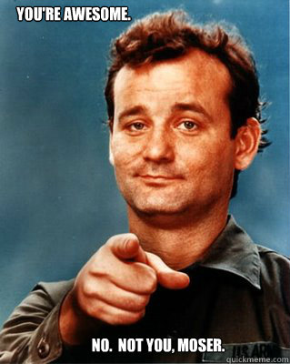 You're Awesome. NO.  Not you, Moser.   Bill Murray Awesome