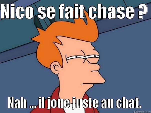 Nico le naab 4 - NICO SE FAIT CHASE ?  NAH ... IL JOUE JUSTE AU CHAT. Futurama Fry