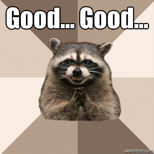 Good... Good...  - Good... Good...   DLI scheming raccoons