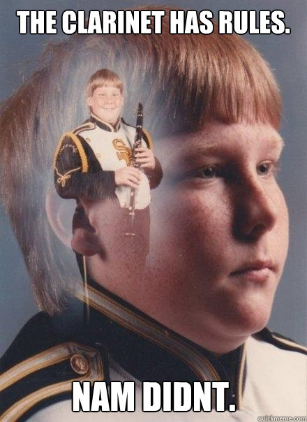 The Clarinet has rules. Nam didnt. - The Clarinet has rules. Nam didnt.  PTSD Clarinet Boy