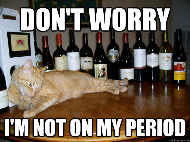 Don't worry I'm not on my period  Seductive Cat