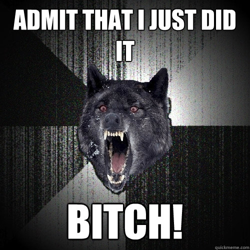 ADMIT THAT I JUST DID IT BITCH!  Insanity Wolf