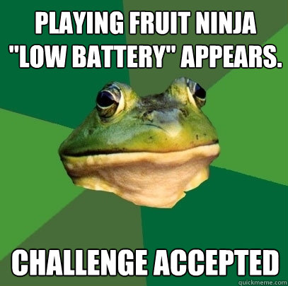 Playing Fruit Ninja 
