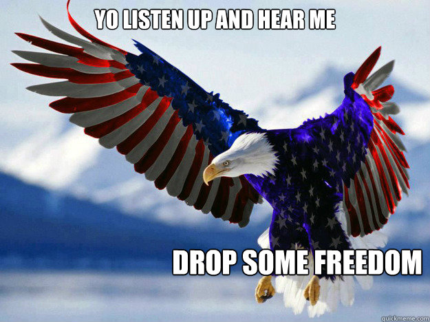 Yo listen up and hear me  DROP SOme freedom  