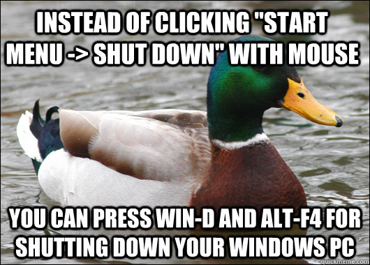 Instead of clicking 