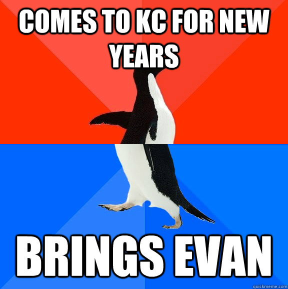 Comes to KC for New Years Brings Evan  Socially Awesome Awkward Penguin