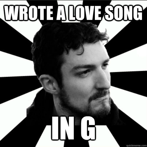 Wrote a love song In g  