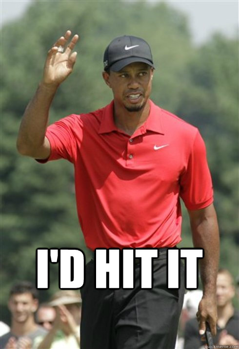 I'D HIT IT
      - I'D HIT IT
       Horny Tiger woods