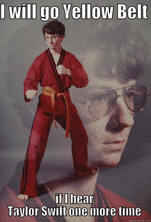 I WILL GO YELLOW BELT  IF I HEAR TAYLOR SWIFT ONE MORE TIME Karate Kyle
