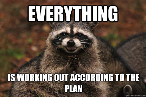 Everything is working out according to the plan - Everything is working out according to the plan  Insidious Racoon 2