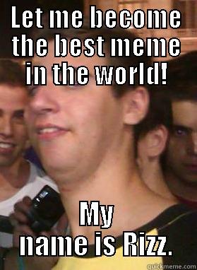 LET ME BECOME THE BEST MEME IN THE WORLD! MY NAME IS RIZZ. Misc