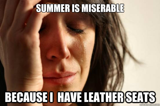 Summer is miserable Because i  have leather seats  First World Problems