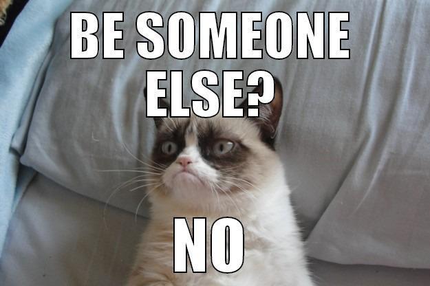 FKJOIFOEOJ WOOKIE - BE SOMEONE ELSE? NO Grumpy Cat