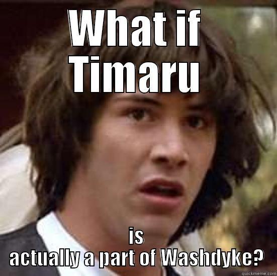 WHAT IF TIMARU IS ACTUALLY A PART OF WASHDYKE? conspiracy keanu