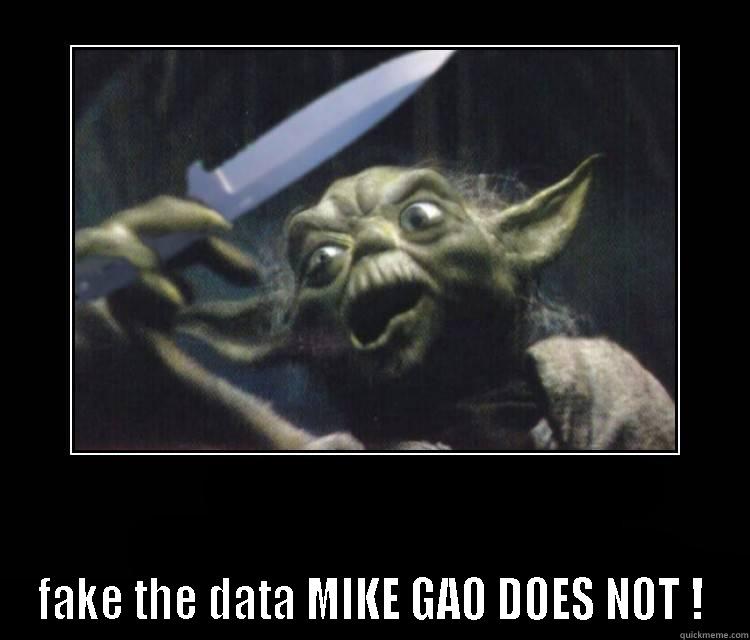  FAKE THE DATA MIKE GAO DOES NOT ! Misc