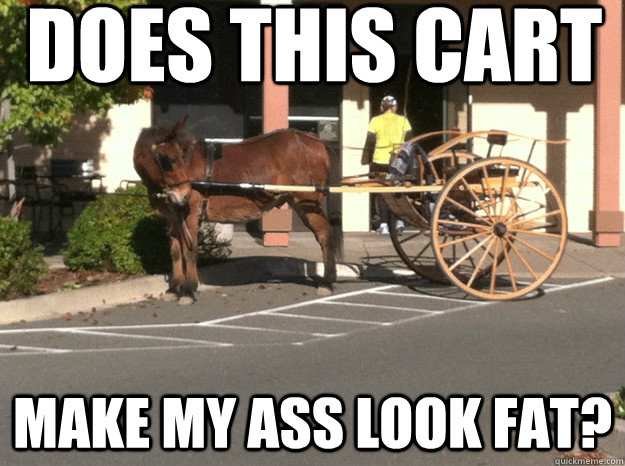 does this cart make my ass look fat? - does this cart make my ass look fat?  insecure donkey