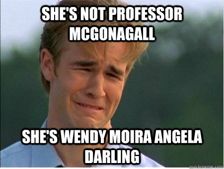 she's not professor mcgonagall she's wendy moira angela darling  1990s Problems
