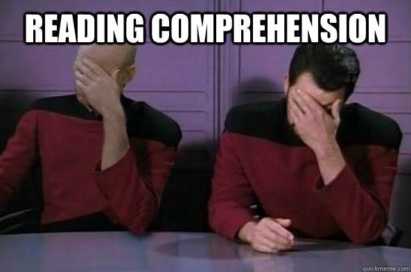  Reading comprehension -  Reading comprehension  double facepalm NC