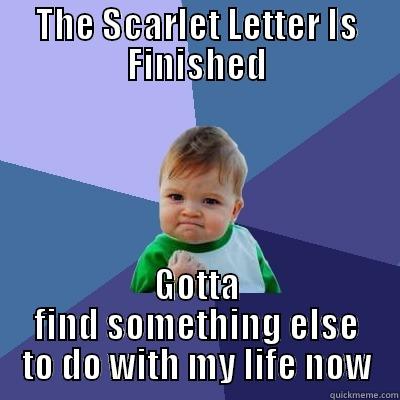 THE SCARLET LETTER IS FINISHED GOTTA FIND SOMETHING ELSE TO DO WITH MY LIFE NOW Success Kid