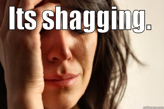 ITS SHAGGING.  First World Problems