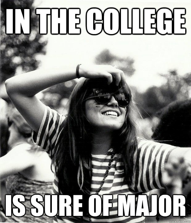 In the college is sure of major  Georgetown Hipster