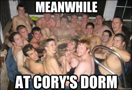 Meanwhile at cory's dorm  Hot Tub