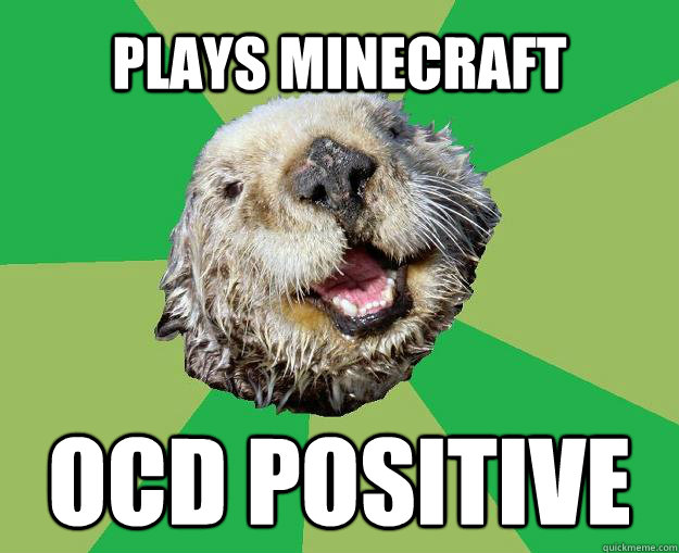 plays minecraft ocd positive  OCD Otter