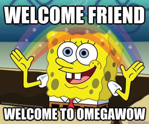 welcome friend welcome to omegawow  Spongebob rainbow