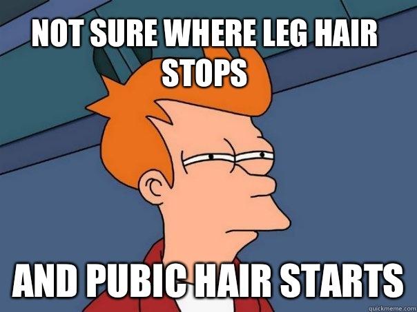 Not sure where leg hair stops And pubic hair starts  Futurama Fry