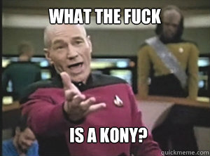 What the fuck is a kony?  Annoyed Picard