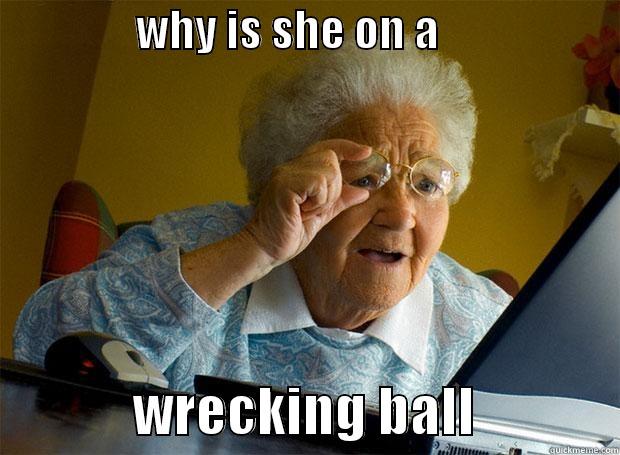                WHY IS SHE ON A                                  WRECKING BALL             Grandma finds the Internet
