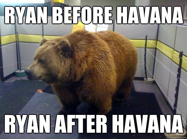 RYAN BEFORE HAVANA RYAN AFTER HAVANA  Office Grizzly