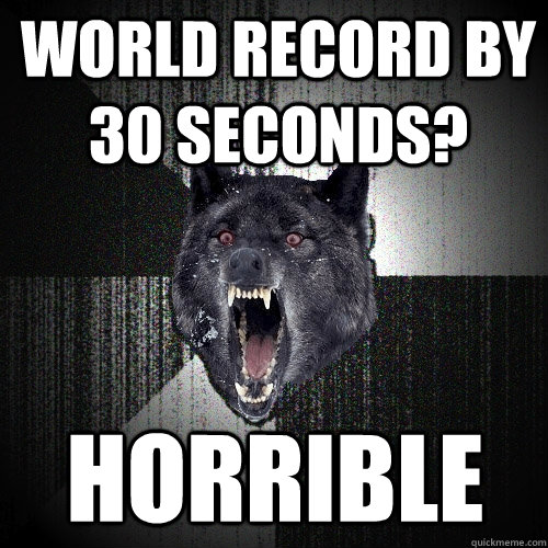 WORLD RECORD BY 30 SECONDS? HORRIBLE  Insanity Wolf