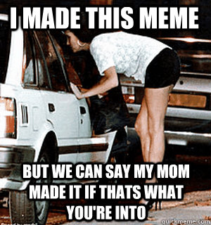 I made this meme but we can say my mom made it if thats what you're into  Karma Whore