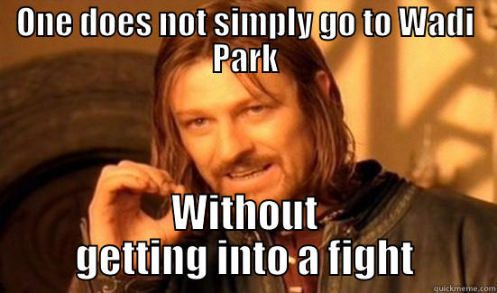 ONE DOES NOT SIMPLY GO TO WADI PARK WITHOUT GETTING INTO A FIGHT Boromir