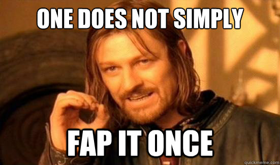 One Does Not Simply FAP IT ONCE   Boromir