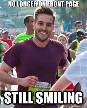 no longer on front page still smiling  Ridiculously photogenic guy