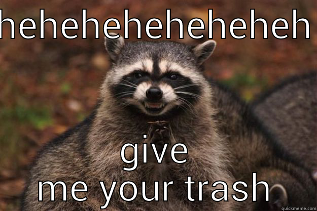 HEHEHEHEHEHEHEH GIVE ME YOUR TRASH Evil Plotting Raccoon