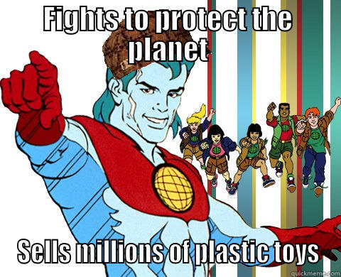 FIGHTS TO PROTECT THE PLANET SELLS MILLIONS OF PLASTIC TOYS Misc