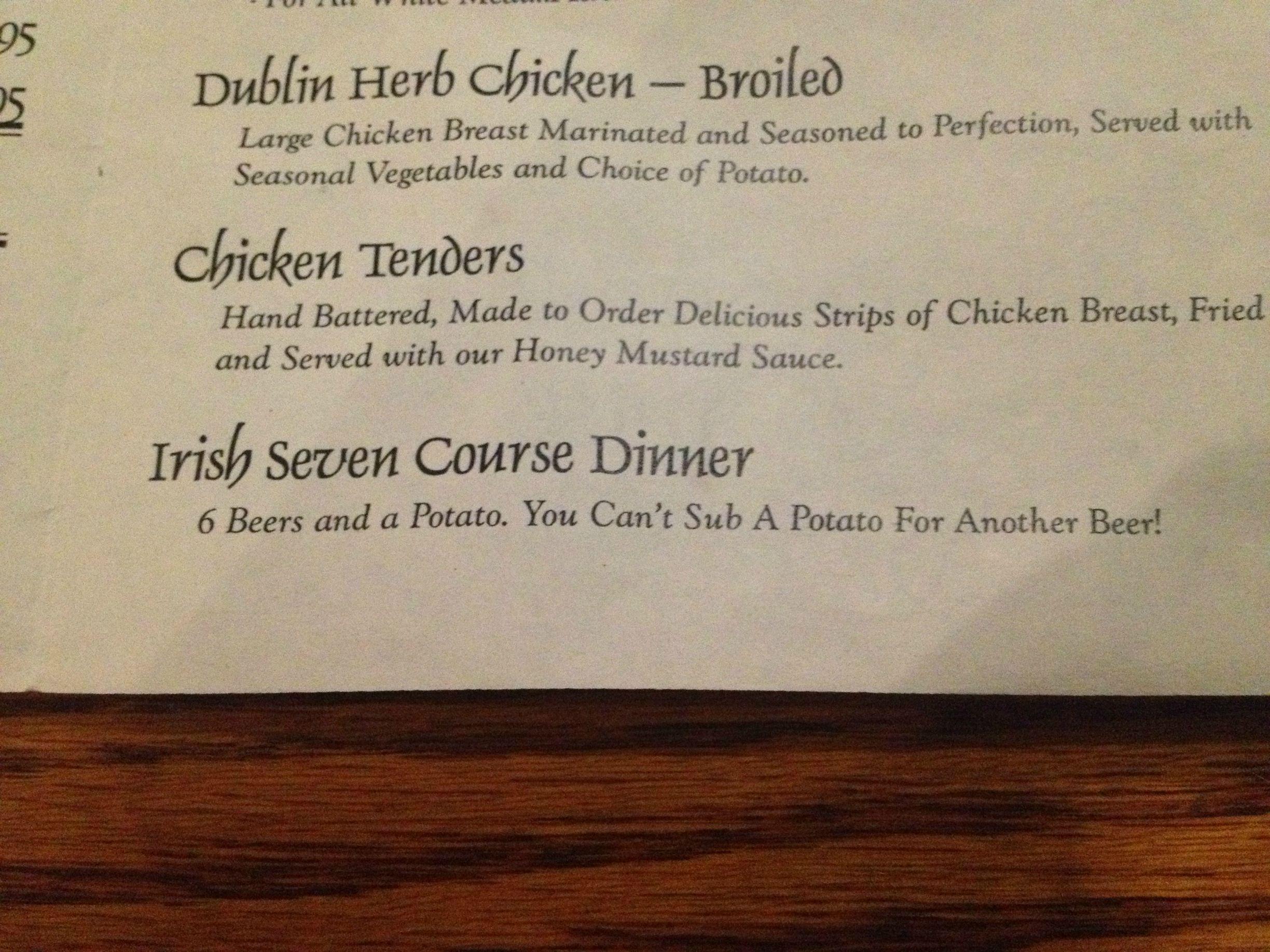Irish Seven Course Dinner -   Misc